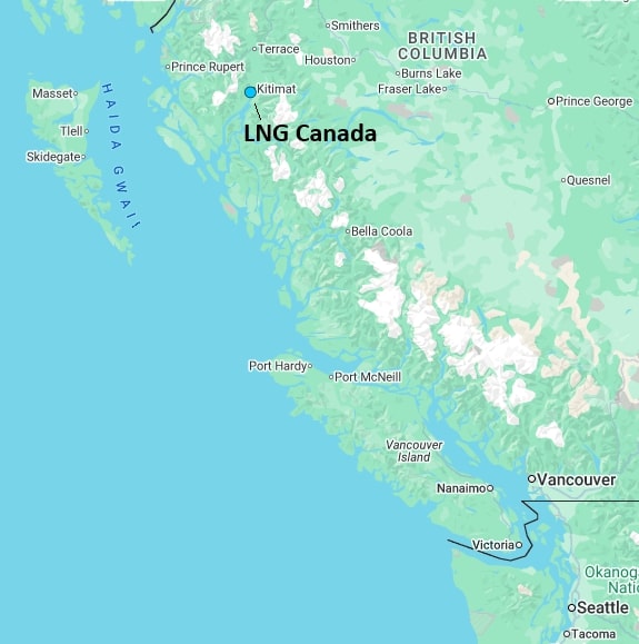 Canada LNG Map